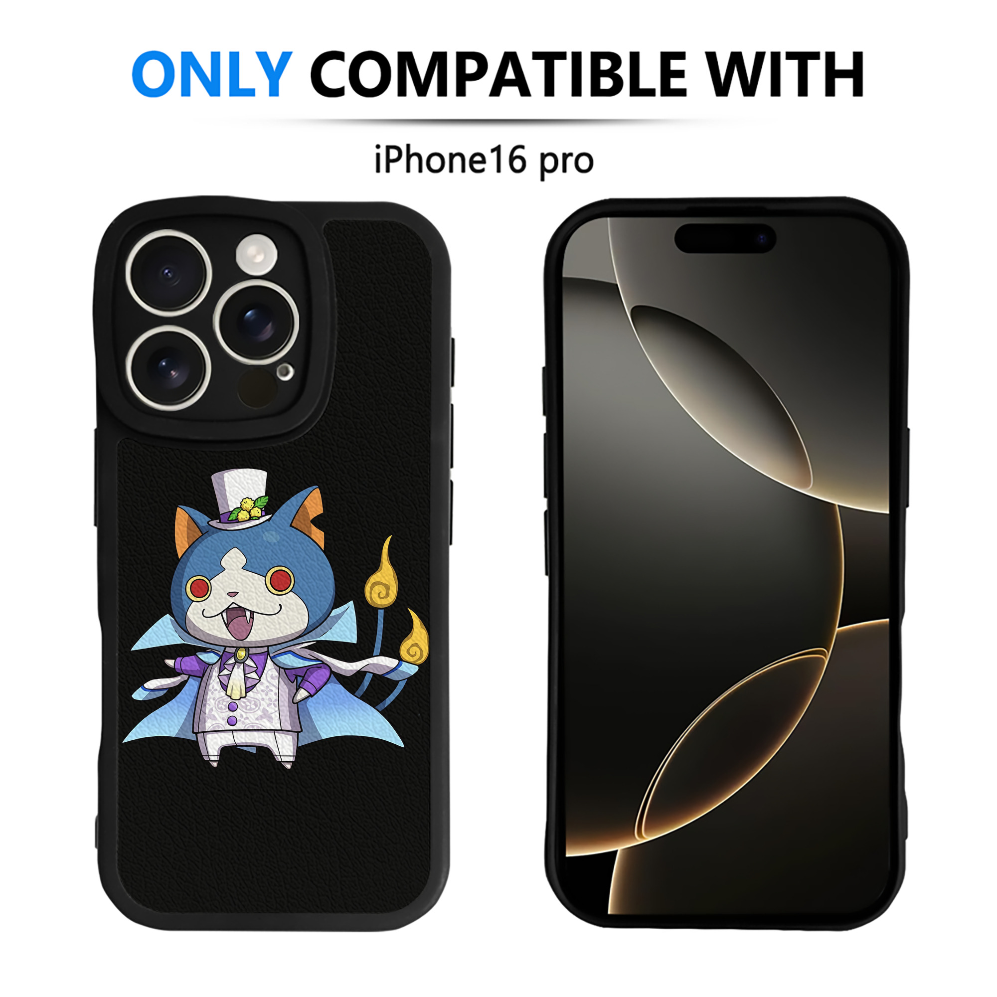 （画像用） 妖怪ウォッチ Yo-kai Watch 【iPhone 16シリーズ対応】シリコンスマホケース（レザー調） 材質：シリコン